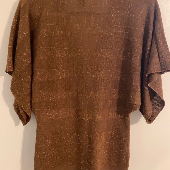 two-one-two New York Size M Brown Sparkle Knit Y2K - Picture 6 of 7